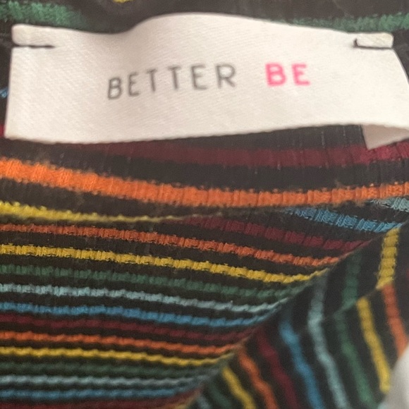 EUC Rainbow Striped Frilled Edge Crop Tube Top - Picture 5 of 5